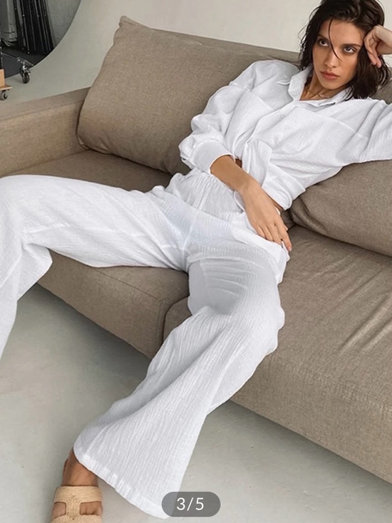 Commense Pants - Commense minimalist cotton two pieces set